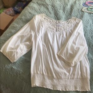 Lace trim blouse